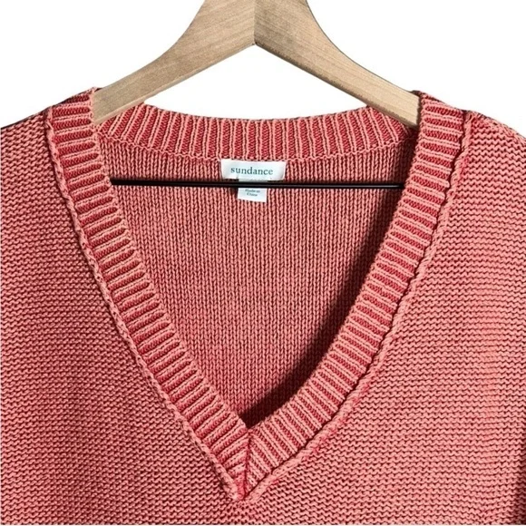 Sundance coral v-neck sweater - Picture 3 of 8